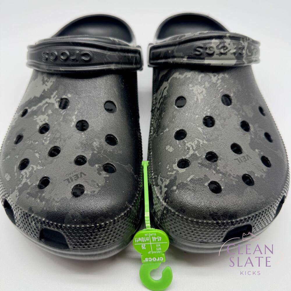 Crocs Classic Clog Veil Tac Camo Black Gray 209359-001 Mens 11 Womens 13 New